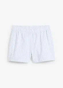 Short rayé taille élastiquée 100% coton, bonprix