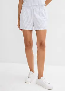 Short rayé taille élastiquée 100% coton, bonprix