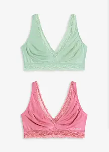 Lot de 2 soutiens-gorge bralette Feel Comfort en matière douce, bonprix