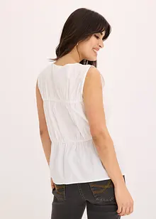 Blouse sans manches à volants et nœuds, bonprix