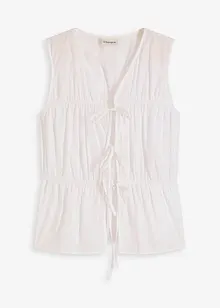 Blouse sans manches à volants et nœuds, bonprix