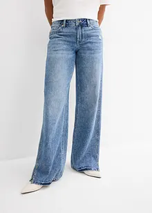 Jean droit et ample, taille mi-haute, peu extensible, bonprix