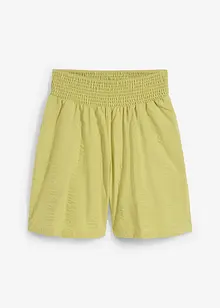 Short taille élastiquée en seersucker coton, bonprix