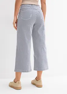 Pantalon en twill à taille élastiquée, bonprix
