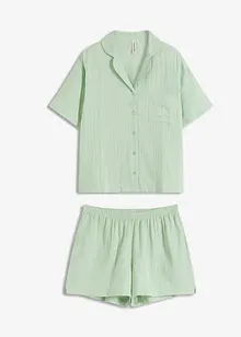 Pyjashort boutonné en gaze de coton douce, bonprix