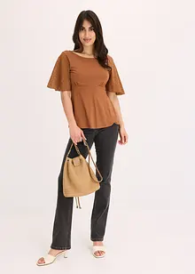 T-shirt à manches en dentelle, bonprix