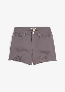 Short taille haute en twill, bonprix