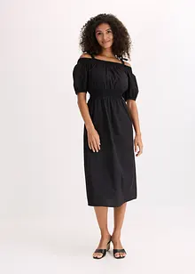 Robe col Bardot 100% coton, bonprix