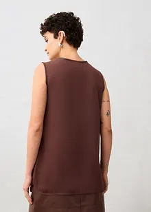 Débardeur avec devant en cuir nappa d’agneau, bonprix