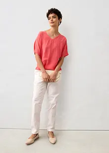 T-shirt avec soie et empiècement tissé, bonprix