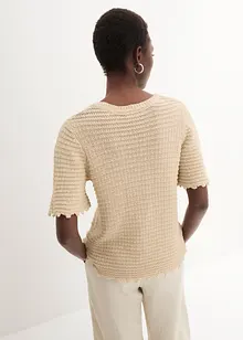 Pull ajouré avec lin, bonprix