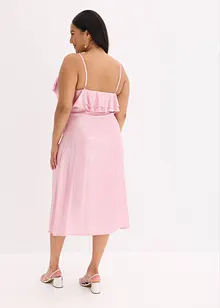 Robe à bretelles et volants, bonprix