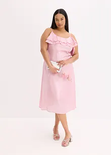 Robe à bretelles et volants, bonprix