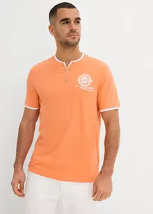 Lot de 2 t-shirts col tunisien 100 % coton, bonprix