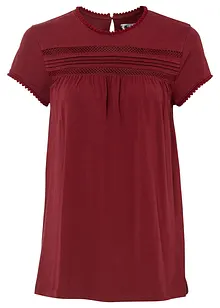 T-shirt en coton avec dentelle, bonprix