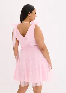 Robe courte avec tulle et nœuds, bonprix