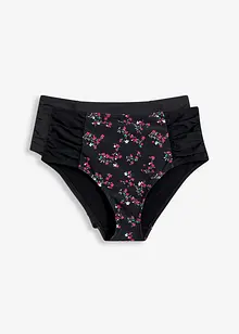 Lot de 2 bas de bikini sculptants en polyamide recyclé, maintien fort, bonprix