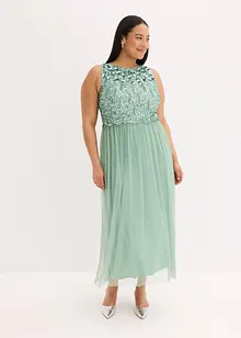 Robe longue avec haut brodé de sequins, bonprix