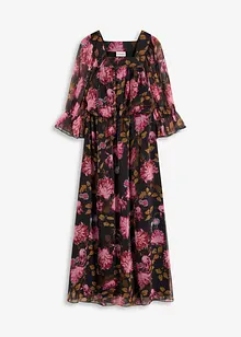 Robe longue en crêpe, bonprix