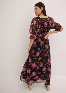 Robe longue en crêpe, bonprix