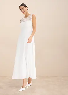Longue robe de soirée avec empiècement dentelle, bonprix