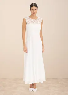 Longue robe de soirée avec empiècement dentelle, bonprix