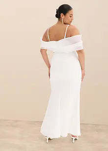 Robe de mariée en satin brillant orné de strass, bonprix