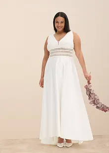 Robe de mariée en satin brillant et dentelle, bonprix