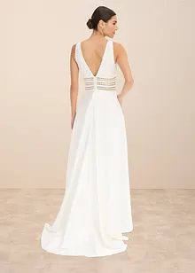 Robe de mariée en satin brillant et dentelle, bonprix