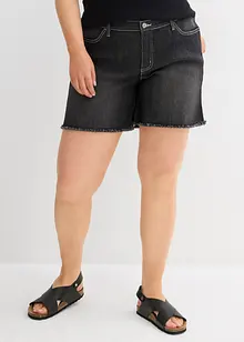 Short en jean, taille mi-haute, extensible, bonprix