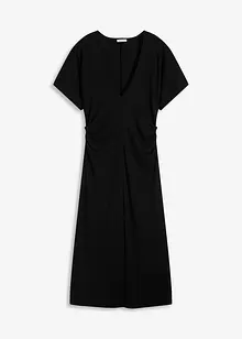 Robe en jersey côtelé, froncée sur le côté, bonprix