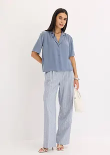 Chemisier en satin avec col à revers, bonprix