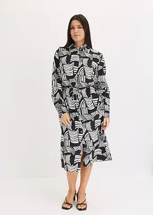 Robe-chemise imprimée et légère en lin majoritaire, bonprix