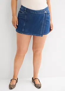 Jupe-short en jean, style portefeuille, bonprix