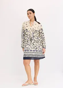 Robe courte bohème, aspect lin, bonprix