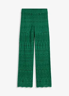 Pantalon en maille ajourée à taille élastiquée, bonprix