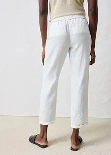 Pantalon taille élastiquée 100 % lin, bonprix