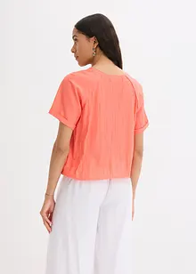 Blouse manches courtes en viscose mélangée, bonprix