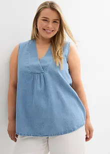 Blouse sans manches en jean, bonprix