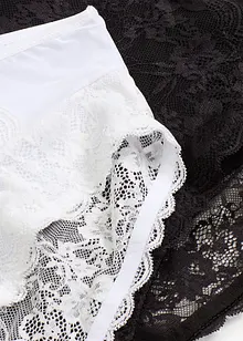 Lot de 2 slips Maxi avec dentelle, bonprix