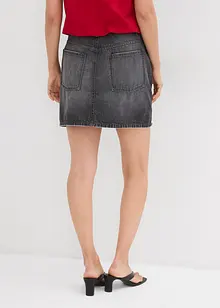 Jupe en jean à fermeture décalée asymétrique, bonprix