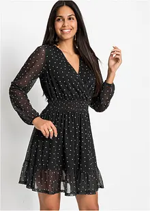 Robe courte à base volantée, bonprix