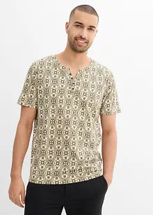T-shirt col tunisien 100% coton, bonprix