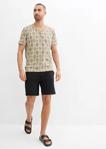 T-shirt col tunisien 100% coton, bonprix