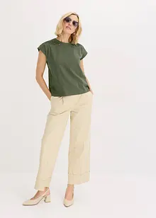 T-shirt avec détails au crochet, bonprix