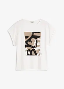 T-shirt en viscose mélangée à strass, bonprix
