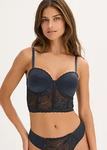 Soutien-gorge balconnet avec effet brillant et dentelle délicate, bonprix