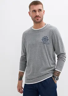 T-shirt manches longues effet superposé, bonprix