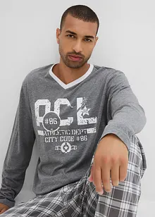 Pyjama coton à manches longues, bonprix