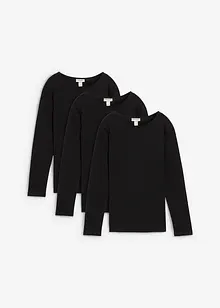 Lot de 3 T-shirts manches 100% coton, bonprix